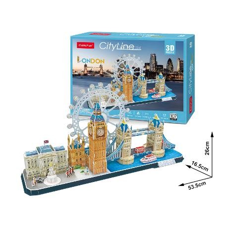3D puzzle: CityLine London CubicFun 3D hres plet makettek