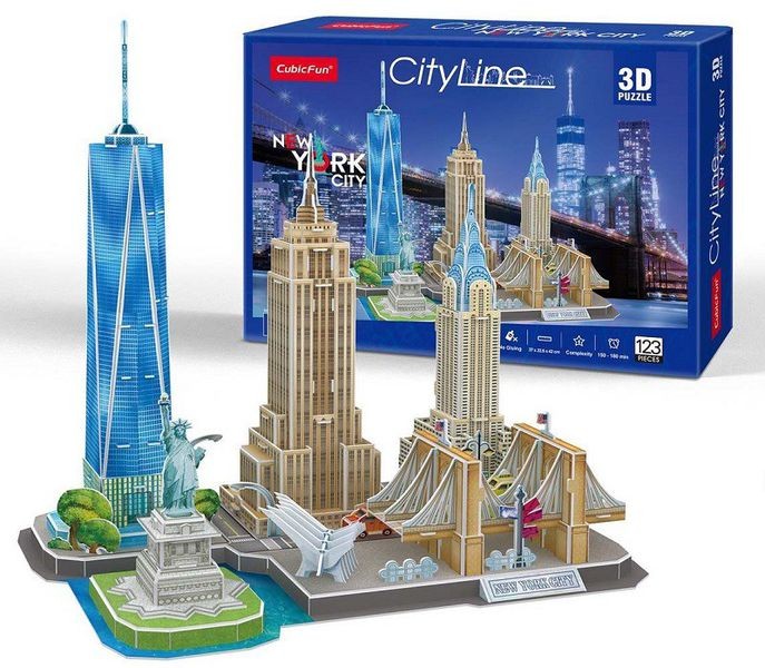 3D puzzle: CityLine New York City CubicFun 3D hres plet makettek